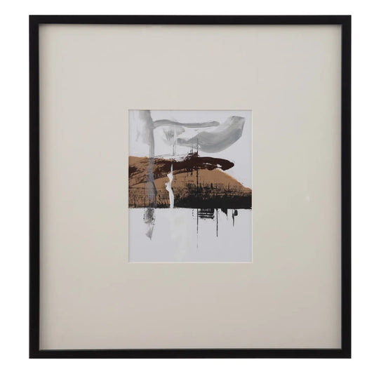 4er Abstraktes Acrylgemälde in Braun - Handgemacht, Modern und Unikat