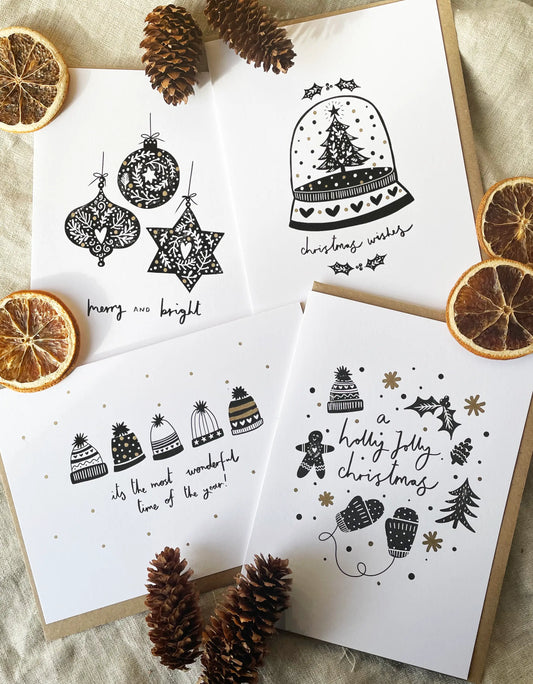 Packung mit 4 Weihnachtskarten