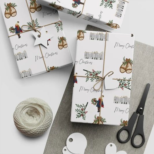 Weihnachts-Geschenkpapier, Dorf-Geschenkpapier