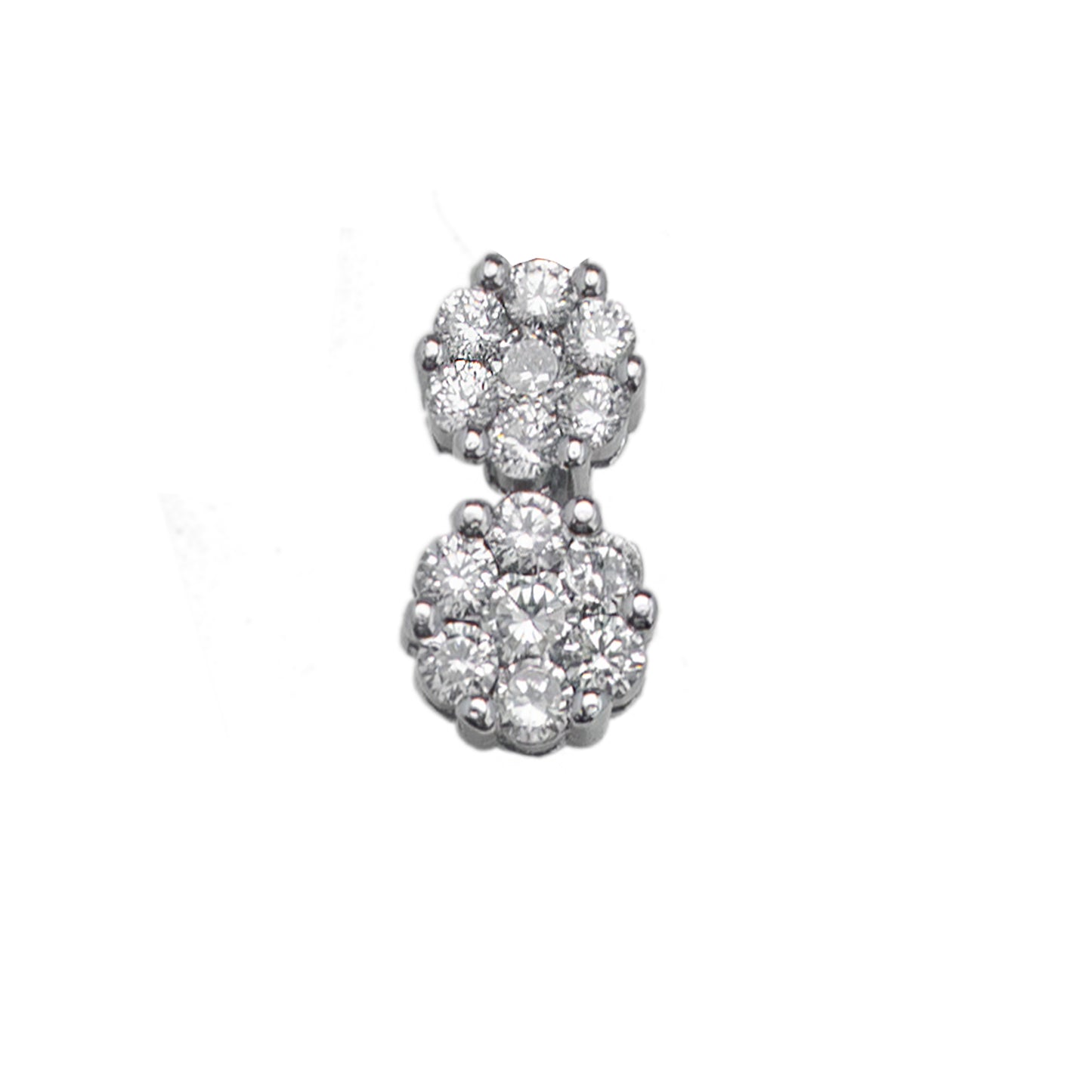 Halskette mit Blumen Anhänger Sterling Silber 925 mit Steinen Echtschmuck