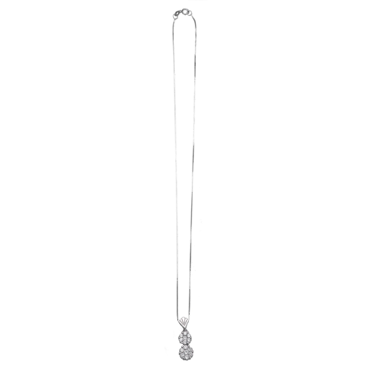 Halskette mit Blumen Anhänger Sterling Silber 925 mit Steinen Echtschmuck