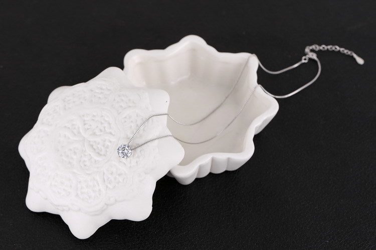 Halskette mit Stein Anhänger Damen Sterling Silber 925 mit Steinen Eschtschmuck