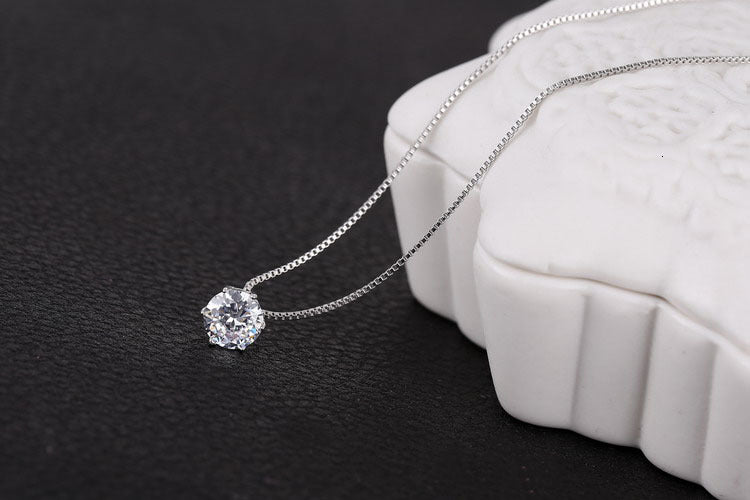 Halskette mit Stein Anhänger Damen Sterling Silber 925 mit Steinen Eschtschmuck