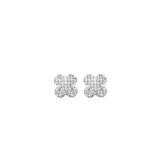 Damen Sterling silber 925 Ohrringe silber Glückssymbol echtschmuck Ohrstecker