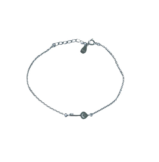 Armband Damen Sterling Silber 925 mit SChlüssel mit Steinen Echtschmuck