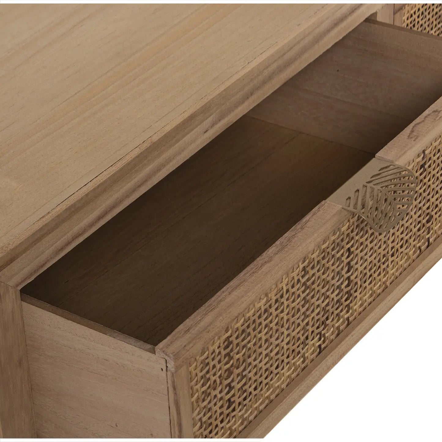 Stylischer Nordic Schminktisch mit Spiegel aus Rattan: Perfekter Japandi-Style
