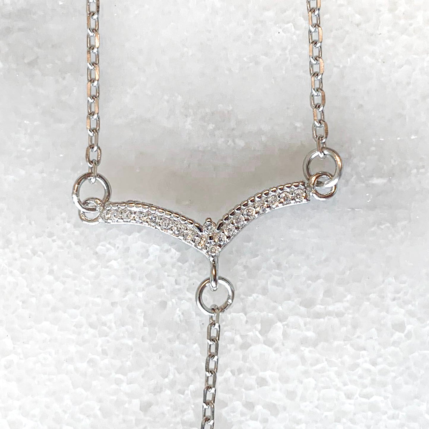 Damen Halskette mit Perlen-Anhänger Damen Sterling Silber 925 mit Steinen Eschtschmuck