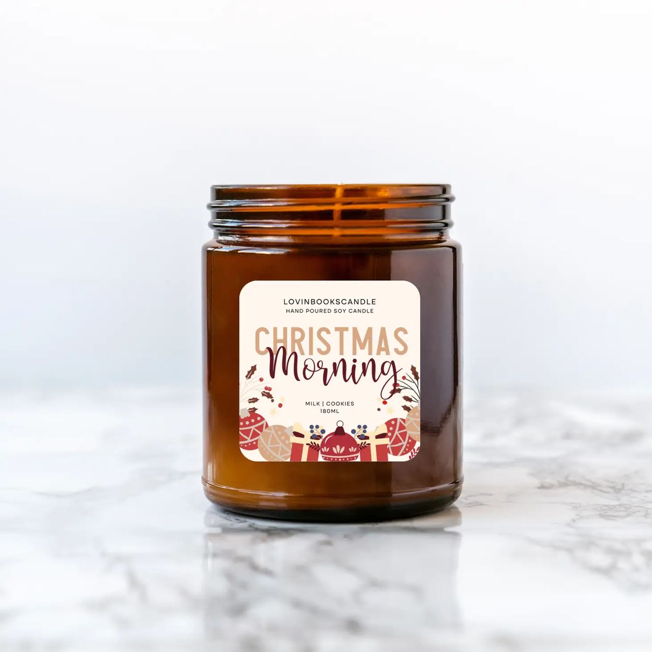 Kerze "Christmas Morning" im Braunglas