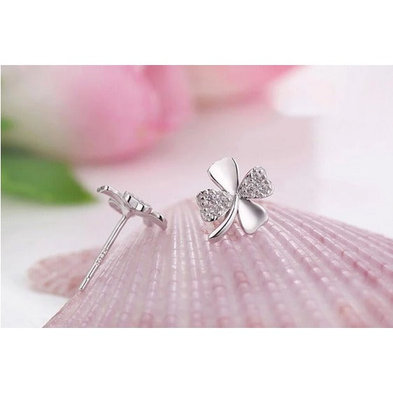 Sterling Silber 925 Ohrringe in Glückssymbol Form für Damen